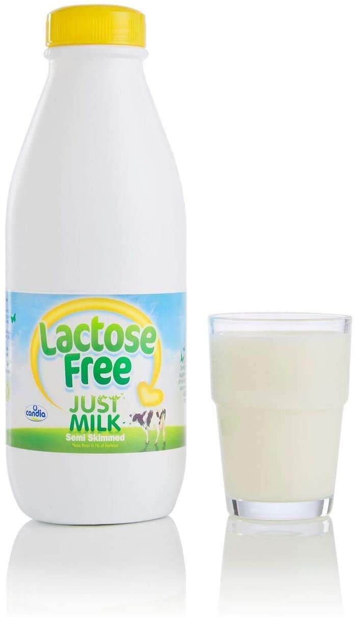 Candia Just Milk Semi-Skimmed, Lactose Free, 6 x 1L Carton